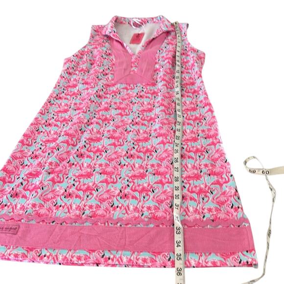 SIMPLY SOUTHERN COLLECTION Flamingo Split Neck Tunic Knit Dress Size Small NWT - Picture 8 of 10
